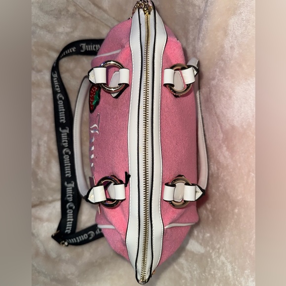 Y2K Juicy Couture Sweet n Juicy Terry Cloth Tote Bag Strawberry Patch Decal NWT - Picture 5 of 14